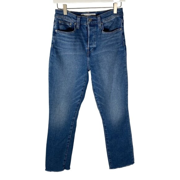 Frank & Eileen CORK Everyday Blue Everyday Denim size 27 slim straight high rise - Picture 2 of 14